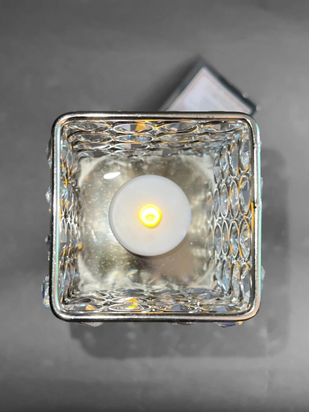 HomeTrendz 2 Square Crystal Pedestal Candle Holders